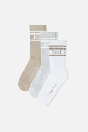 Feel Good Varsity Sock in Toast (Pack)